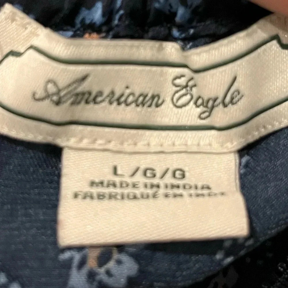 American Eagle Outfitters Womens large‎ blue and lace tank top mini dress - Picture 3 of 4